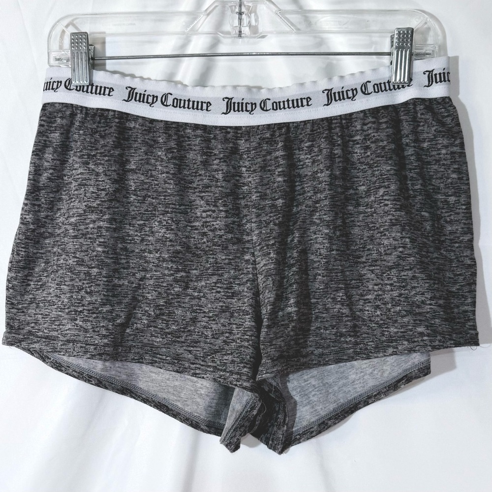 Juicy Couture Sleeping Boxer Pajama Shorts With Elastic Waistband And Bling Rear